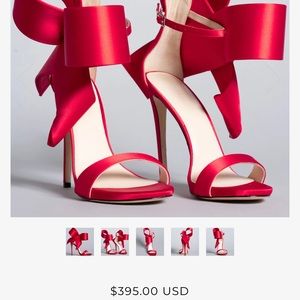 Aminah RED SATIN OPEN TOE size 10